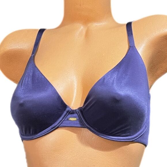 Victoria’s Secret Supersoft Satiny Fabulous unlined semi demi bra purple - Picture 3 of 6